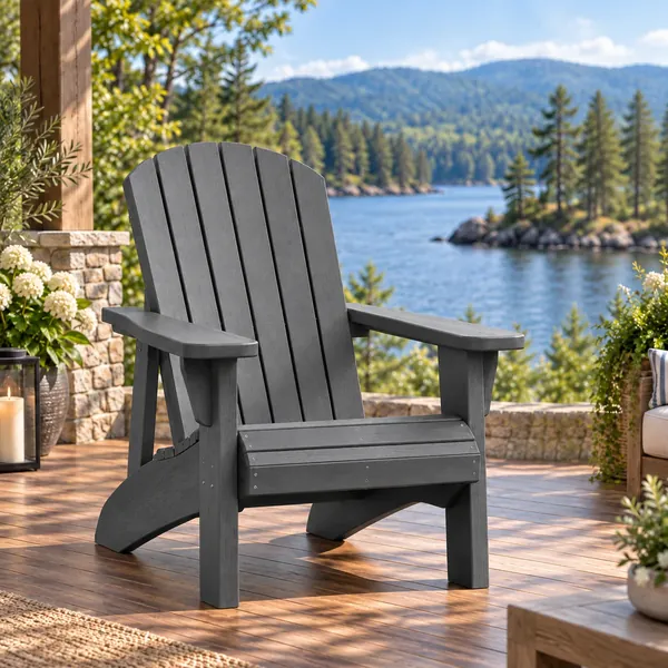 The Classic Muskoka Chair in Dark Grey